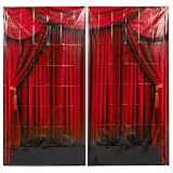 Plastic Red Curtain Backdrop Banner (2 pc )