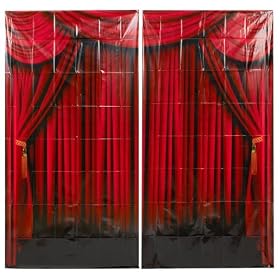 Plastic Red Curtain Backdrop Banner (2 pc ): Toys &amp; Games