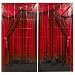 Plastic Red Curtain Backdrop Banner (2 pc )