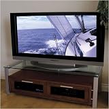 Plateau DECOR 50 Audio/Video Stand, Wood Cabinet Shipped Built, 50'' TV Weight Capacity, Superior Modern Styling with real woods, Same price for any finish, High quality safety glass shelves with polished edges (top shelf is  thick), Premium hinges