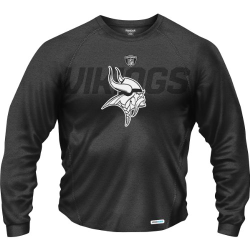 Reebok Minnesota Vikings Sideline Audible Heathered Long Sleeve Speedwick Small