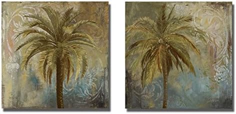 Spring Palm I & II by Patricia Pinto 2-pc Premium Stretched Canvas Art Set (Ready to Hang)