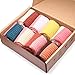 Luxina 8 Pairs Thick Wool Knitting Autumn Winter Socks for Women Color Block Patterned