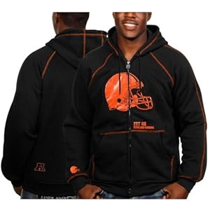 Cleveland Browns Pro Line Hooded Raglan Metallic Thread Jacket â€
