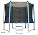 Rebo Fun Jump 14FT Trampoline Package With Free Safety Net Enclosure And Ladder - Fully CE Approved