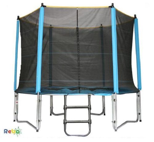 Buy Rebo Fun Jump 12FT Trampoline Package With Free Safety Net Enclosure And Ladder - Fully CE Approved online at Discounted New and Used prices. Delivered to your door with Childrens Toyshop.com
