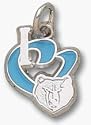 Memphis Grizzlies 1/2" "I Heart Logo" Enamel Charm - Sterling Silver Jewelry
