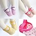 Kid Essentials 5 Pairs 8-36 Months Cute Lovely Baby Girl Toddler Mary Jane Anti Slip Skid Sock, With 2pcs Phonytail Holder Gifts, Dots No-Show Crew Boat Socks Footsocks sneakers