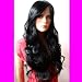 Sexy Perücke Wig (Haarteil Zopf) wie Echthaar 80cm schwarz (fp712- #1)