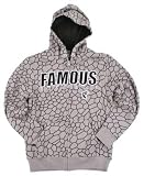 Famous Stars and Straps Black Widow Men's Hooded Zip Sweatshirt - Grey