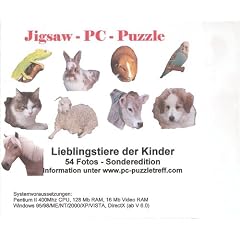 PC Puzzle mit 54 Fotos von den Liebliengstieren der Kinder