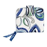 Vera Bradley Mini Zip Wallet In Mediterranean White