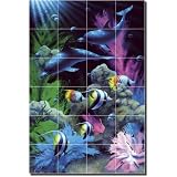 Enchanted Waters by David Miller - Artwork On Tile Ceramic Mural 25.5 x 17 Wall Shower... by Artwork On Tile