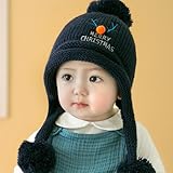 お出かけ お散歩 赤ずきん 風 帽子 ニット男の子 女の子 兼用 防寒 防風 アウター ベビー キッズ 赤ちゃん 幼児 子供 服 ギフト 帽子 キャップ (ブルー)