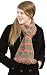 Handmade Lightweight Scarf in Artisan Mohair Yarn - Crocheted Masterpiece - Natural Shade and Watermelon (One-of-a-kind/Long)