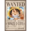 ONE PIECE - Poster Wanted Luffy (98x68) roul� film�