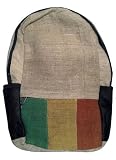 Search : Rasta Style Hemp 18" Large Backpack Bag NEW STYLE