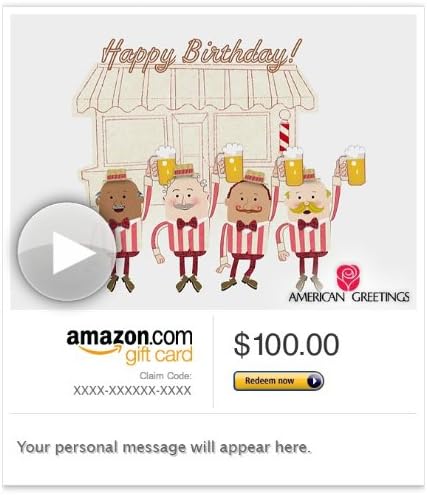 Amazon Gift Card - E-mail - Quartet Birthday Telegram (Animated) [American Greetings]