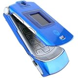 Eforcity Clear Blue Crystal Case for Motorola Razr V3 / V3m / V3c