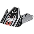 Fox Racing Visor Men's V3 Dirt Bike Motorcycle Helmet Accessories - Matte Silver