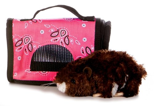 Aurora Plush Brown Hamster Cuddly Critter Pet Carrier