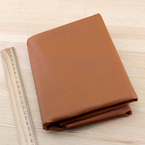 51 inch Width, Durable Faux Leather Fabric / PU Leather Fabric for Handbags / Bag Purse, Half Yard (Camel)