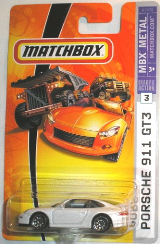 Mattel Matchbox 2007 MBX Metal 1:64 Scale Die Cast Car # 3 - White Sport Coupe Porsche 911 GT3