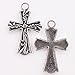 12pcs Charms Vintage Silver Cross Alloy Findings