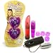 Nasstoys Vibrating Nipple and Breast Stimulator Purple Hearts Adult Sex Toy Kit