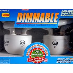 12 Pack Dimmable Compact Fluorescent Light Bulbs! 12 Lamps 15w = 75w Ulamerica Model: Ul... by ULA