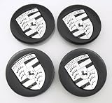 4pcs Porsche Black with Silver Wheel Center Caps 997 993 911 968 Cayenne Boxter Carrera