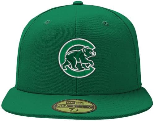 Chicago Cubs 59Fifty St. Patrick's Day Green Hat by New Era Select Fitted Cap Size: 6 7/8