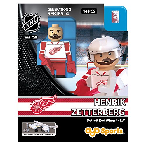 NHL Detroit Red Wings Henrik Zetterberg GEN 2 Limited Edition Minifigure, Small, Black