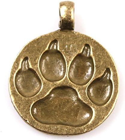 Antique Bronze Charms Paw print fit for Necklace or Bracelet Diy