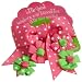Mud Pie Baby Little Sprout Mini Flower Barrettes, Pink/Green, Set of 4