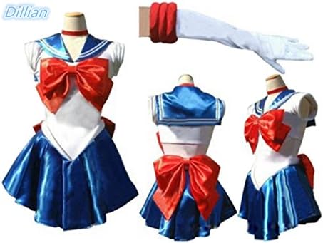 Rural Style Womens Sailor Moon Mars Costume Cosplay Custom Size (Dark Blue)