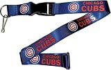 Chicago Cubs Clip Lanyard Keychain Id Holder Ticket Mlb - Blue