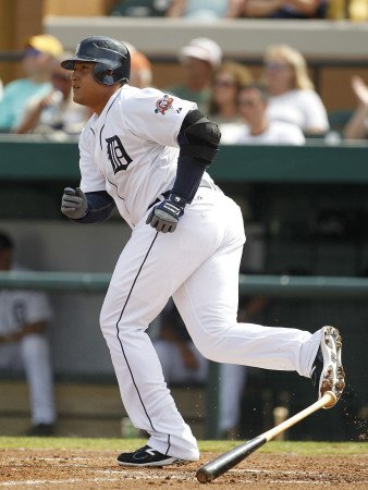 Toronto Blue Jays v Detroit Tigers, LAKELAND, FL - MARCH 01: Miguel Cabrera Photographic Poster Print by Leon Halip, 24x32