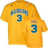 Chris Paul Gold adidas Name and Number New Orleans Hornets T-Shirt