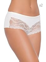 Selene Pack x 2 Coulottes Flavia / Lucía (Marfil)