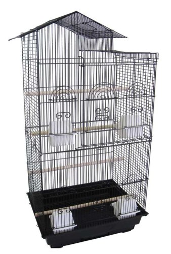 Canary Parakeet Cockatiel LoveBird Finch Bird Cages 18″x14″x36″ 6894BLK