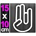 The Shocker Hand Aufkleber Decal Sticker DUB 15cm schwarz oder wei� NEU - kostenloser Versand in D