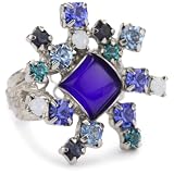 Sorrelli Electric Blue Starburst Crystal Silve