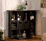 Southern Enterprises HZ1021 FoldAway Back Home Bar, Black