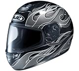 HJC CS-R1 Full Face Helmet - Inferno Black/Silver/Silver - Large