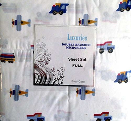 Tommy Trucks, Trains and Planes Microfiber Sheet Set, Full
