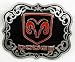 Dodge Ram Logo Enamel Pewter Buckle