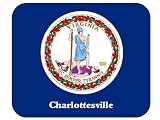 US State Flag - Charlottesville, Virginia (VA) Mouse Pad