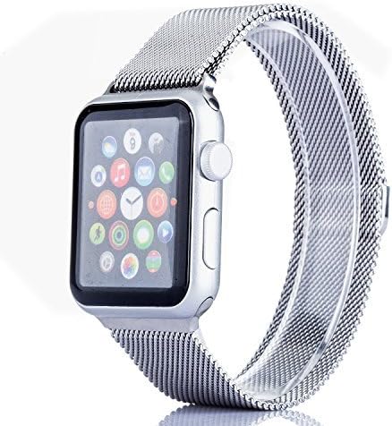 TFGIN@ Apple Watch Band, Stainless Steel with Silver-Shining Look/ Tight Magnet Lock, Easy to PutOn & TakeOff/ Great Gift Choice/ Dress Decorating/ For 38mm Apple Watch IWatch All Models