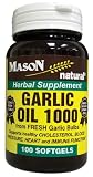 51vKfaQSY2L. SL160  Mason Vitamins Garlic Oil 1000 Softgels, 100 Count Bottles